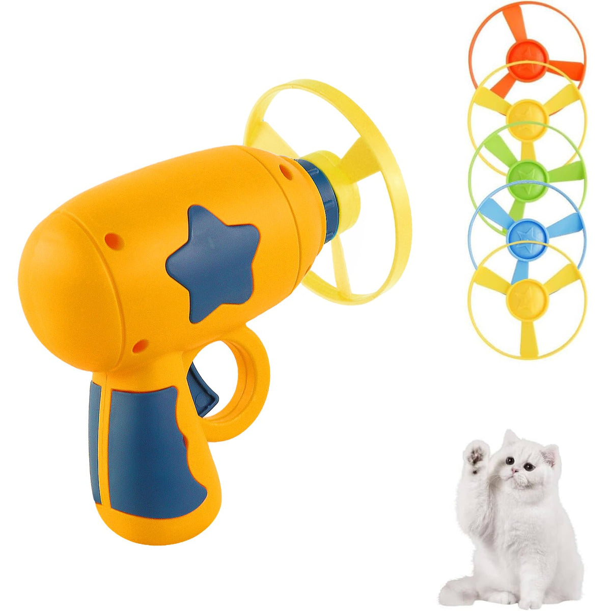Andiker Cat Fetch Toy lance le disque pour stimuler l’énergie du chat.