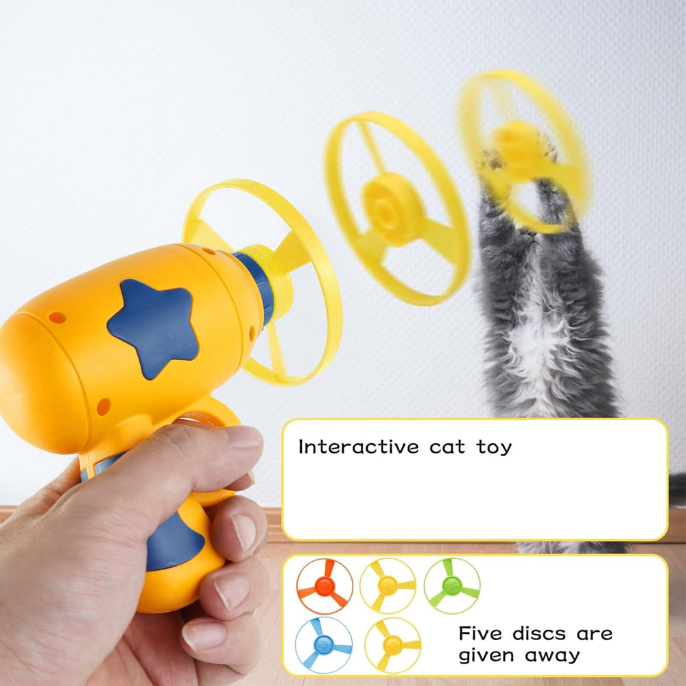 Andiker Cat Fetch Toy propulseurs colorés faciles à changer pour varier le jeu.