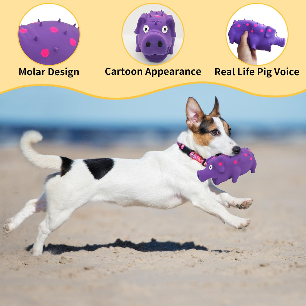 Jouet Andiker anti-stress en latex à points, 8 pouces violet, favorise le jeu autonome