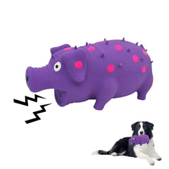 Jouet Andiker en latex à points, 8 pouces violet, divertissement durable pour chien