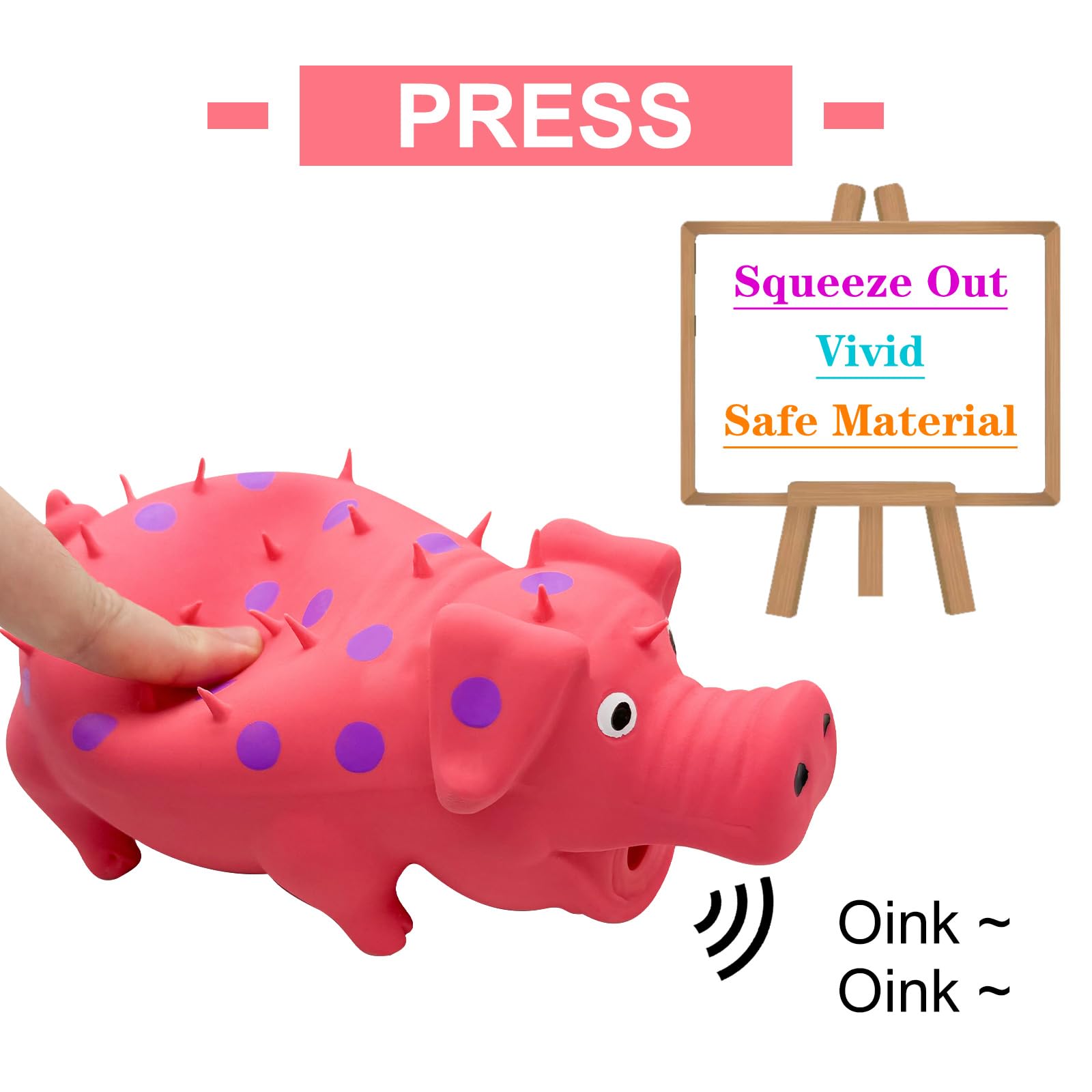 Jouet Andiker pour chien, sifflet rose, vue arrière montrant la robustesse.