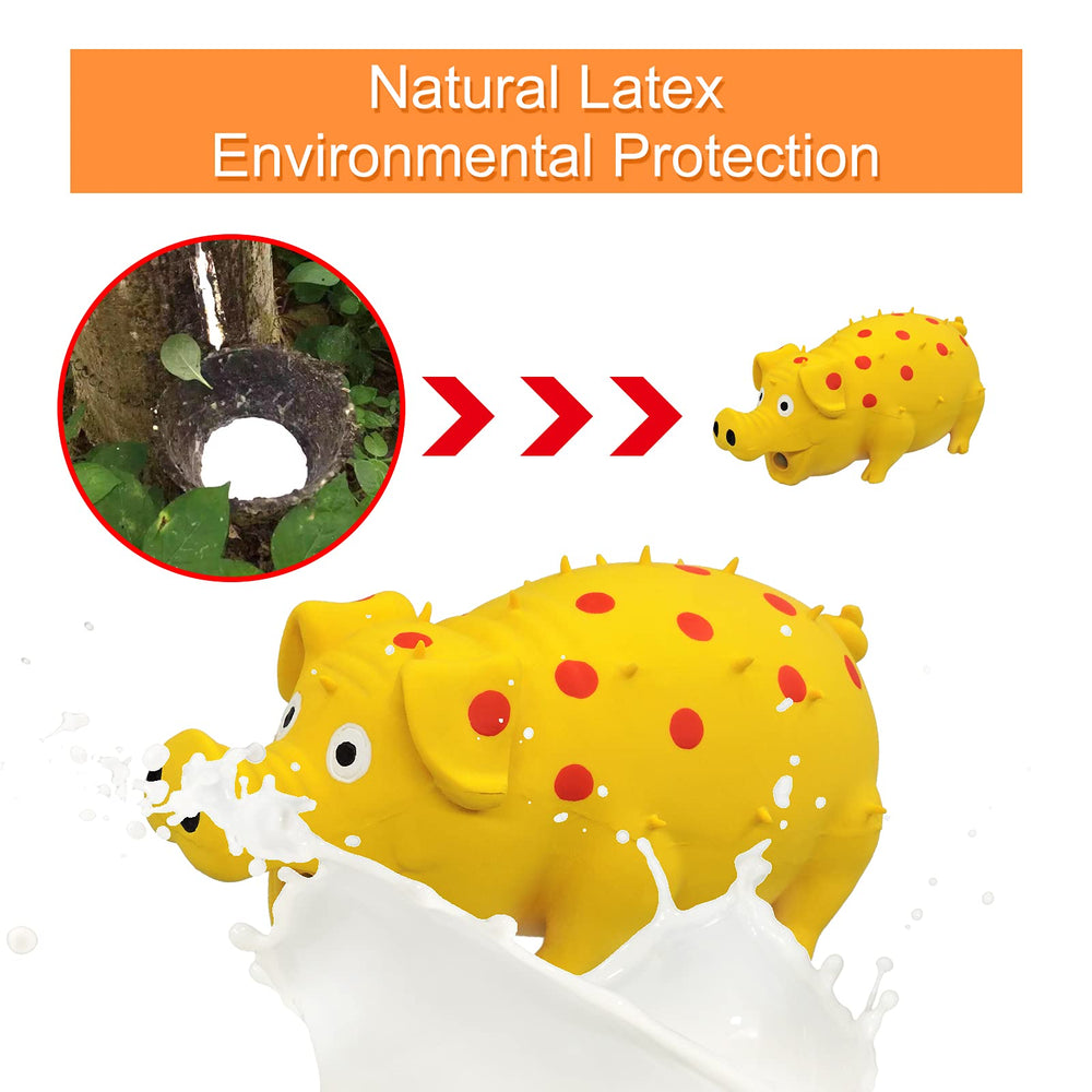 Structure dentée en latex jaune du jouet Andiker, destinée à aider à nettoyer les dents et gencives.