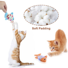 Andiker poisson-chatnip peluche douce pour calins et jeux interactifs