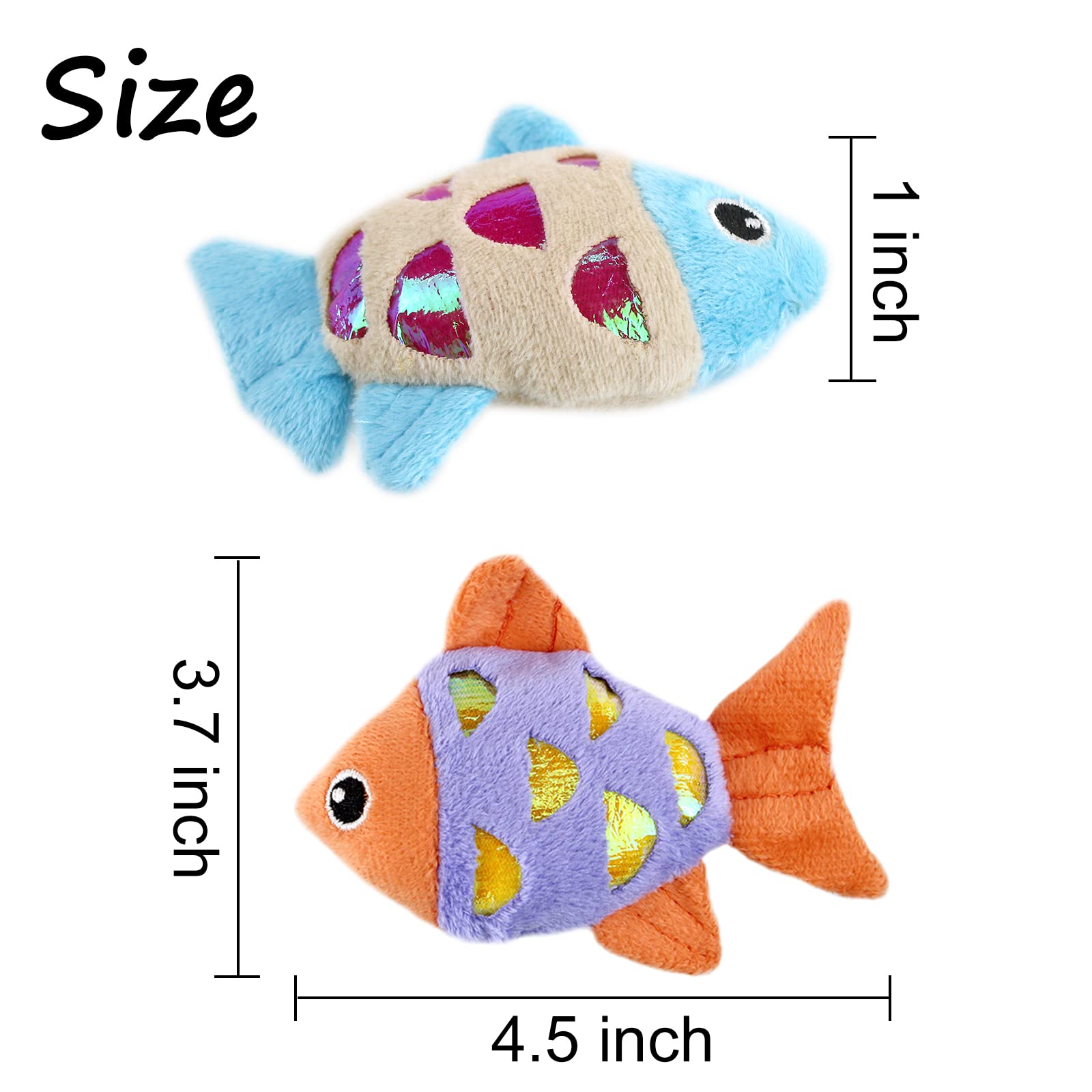Andiker poisson-chatnip jouet interactif leger a emporter