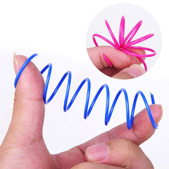 Andiker spirale chat interactif rose, favorise la curiosité et le jeu actif.