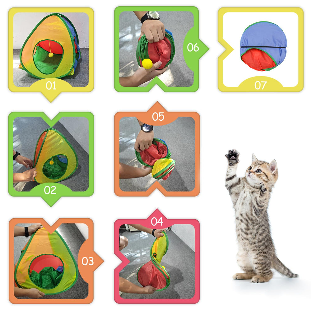 Tente chat Andiker en polyester, légère et facile à nettoyer.
