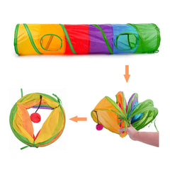 Tunnel Andiker intérieur avec deux ouvertures pour jeux variés.