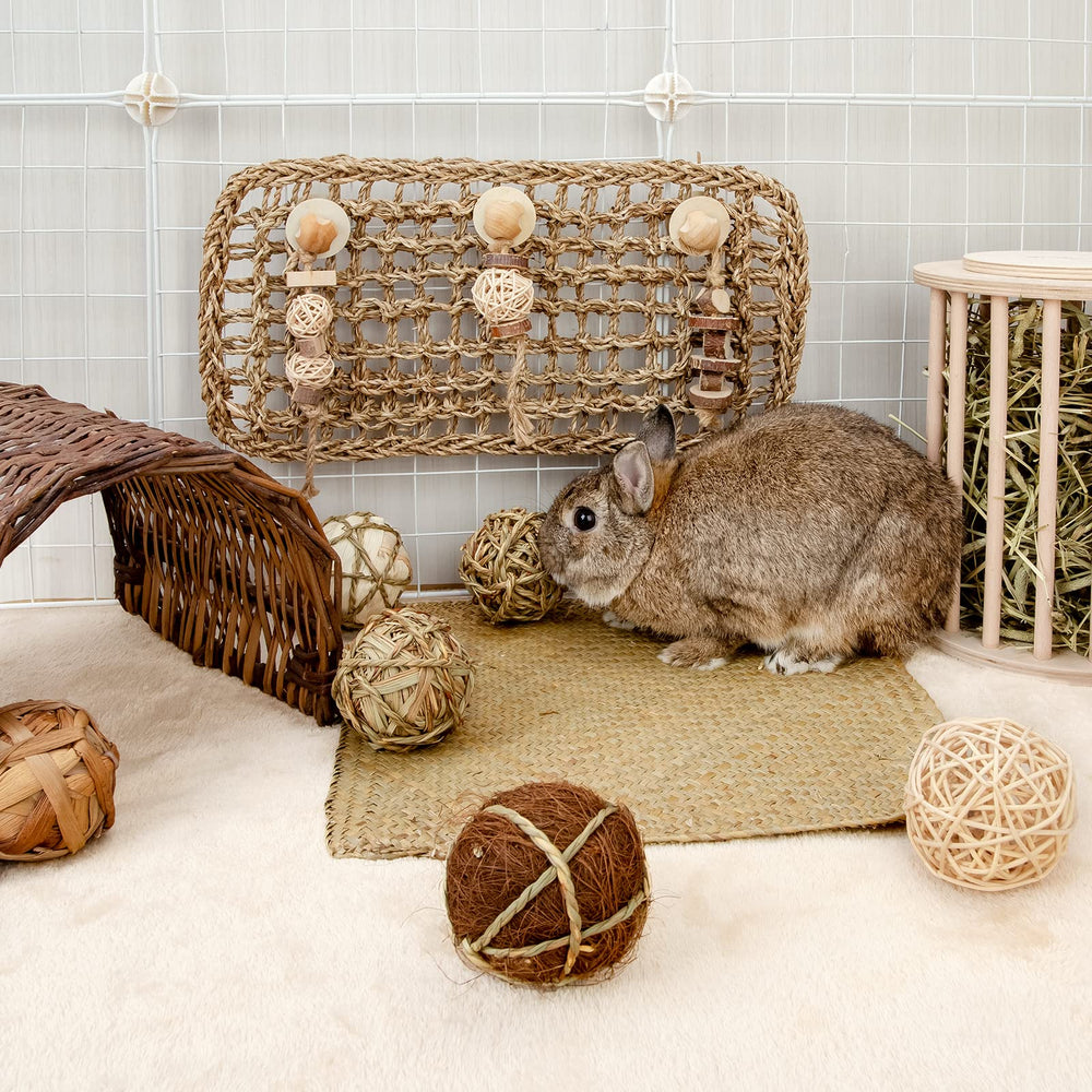 andwe Boules matières naturelles – rattan et willow pour variété tactile.