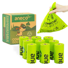 Sacs ANECO compostables, boîte de 135 sacs, pratique et écologique.