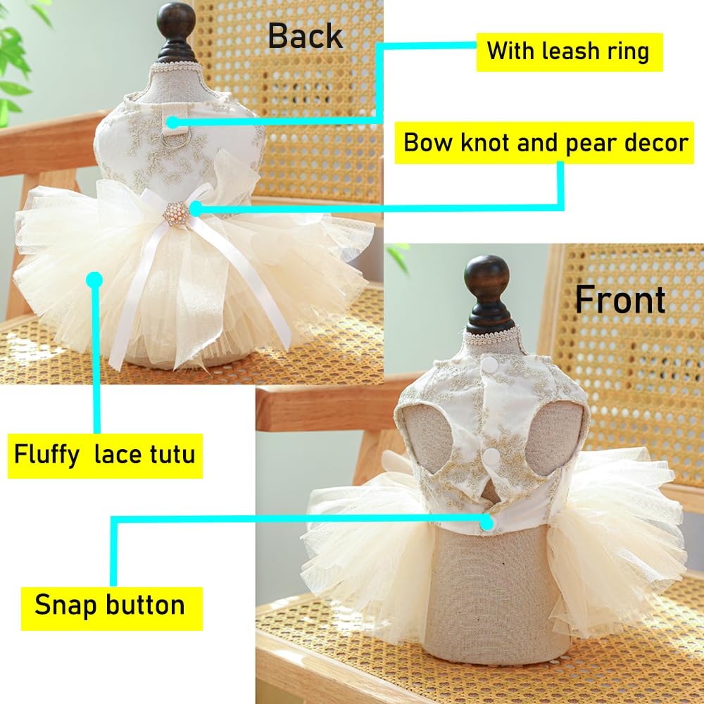 Anelekor Fancy Dog Dress, tutu en volants: allure adorable pour fêtes.