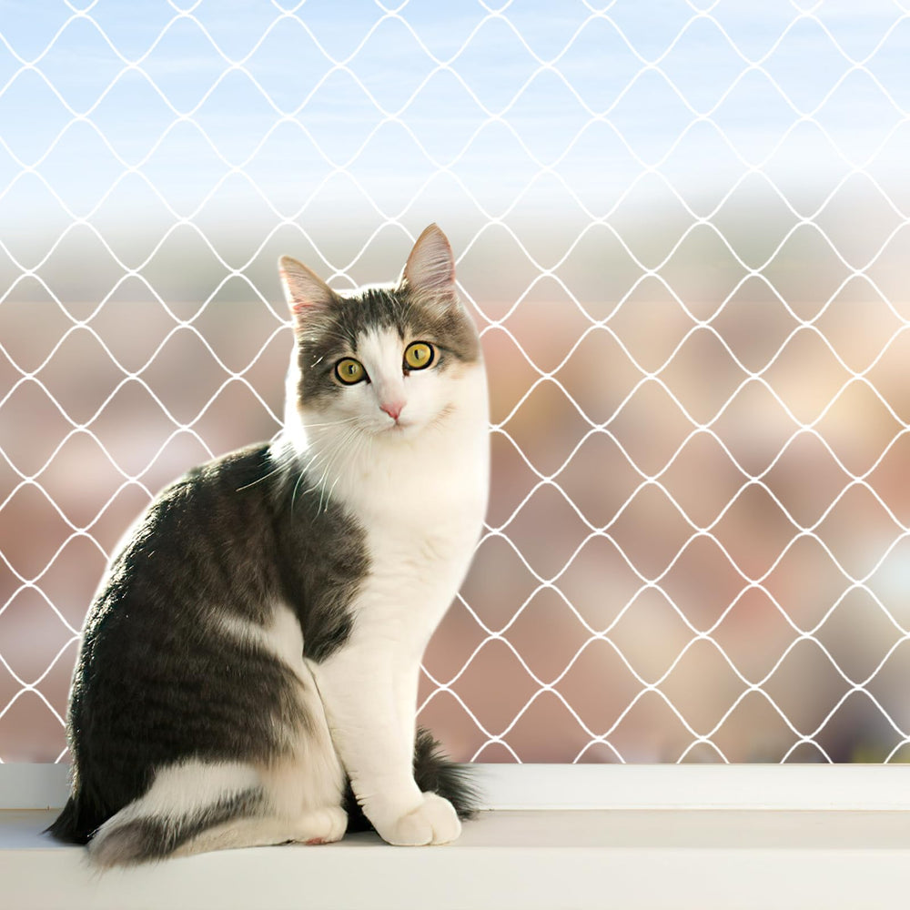 AnExer filet-balcon-chat 10x26 pieds: protection efficace contre les chutes.