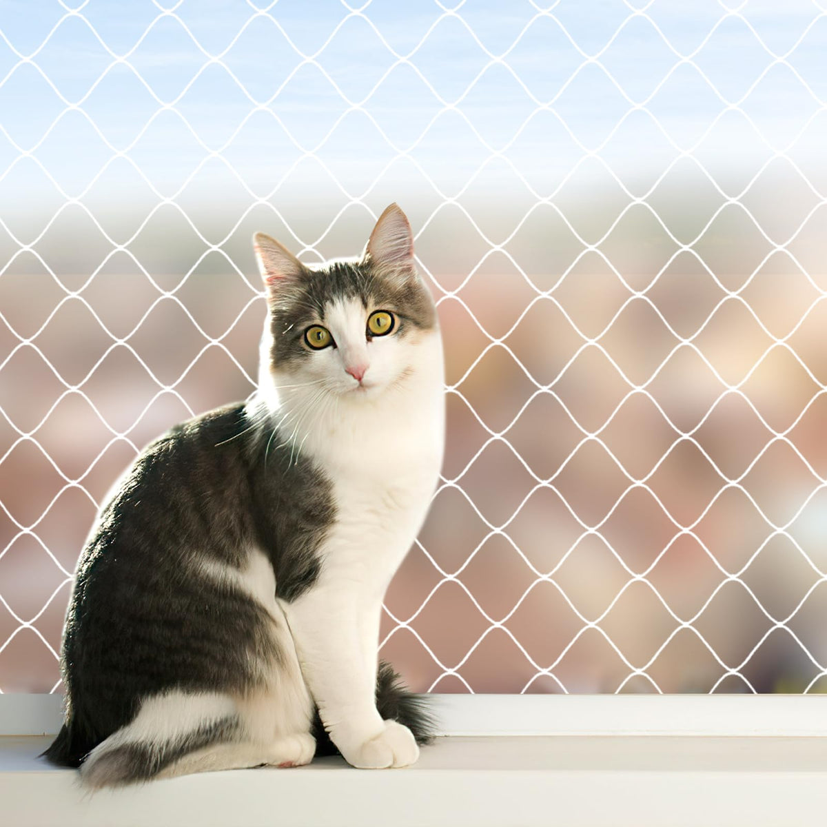 AnExer filet-balcon-chat 10x26 pieds: protection efficace contre les chutes.