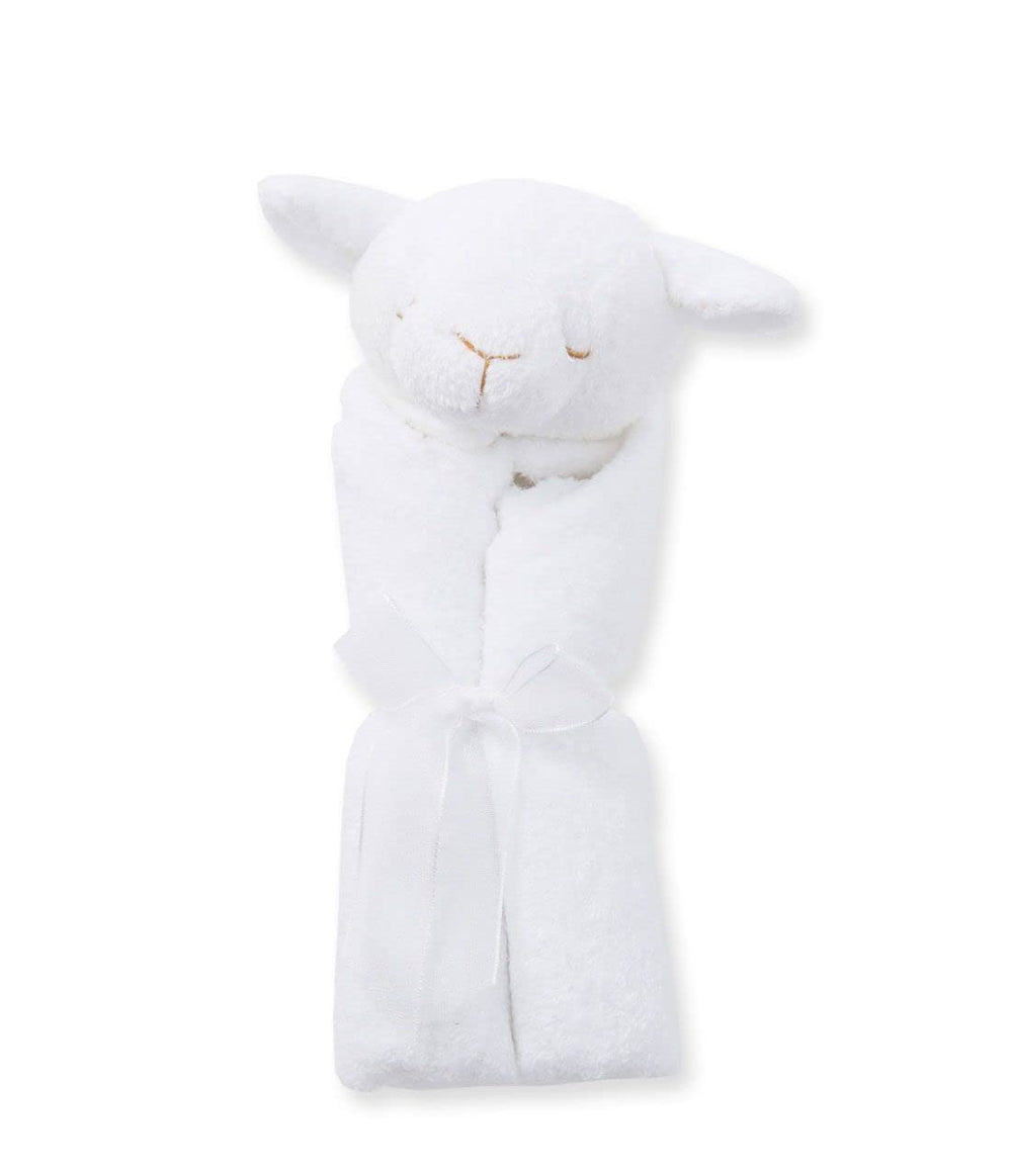 Angel Dear agneau blanc, visage du doudou, douceur rassurante pour le repos.