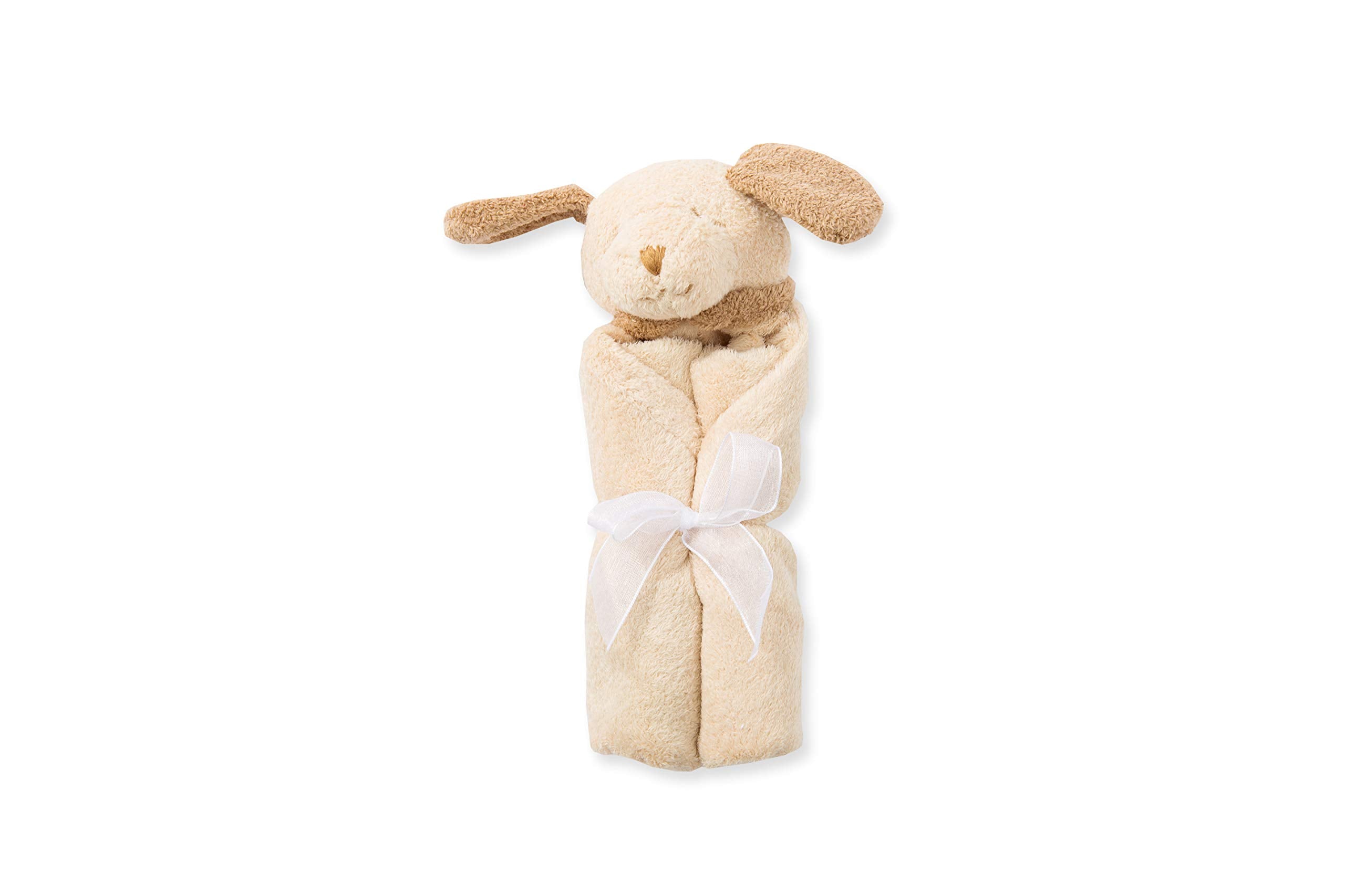 Angel Dear doudou tête animale, visage aimable pour rassurer bébé lors des câlins.