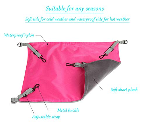 Hamac Angelpet double-face, côté doux et côté imperméable.