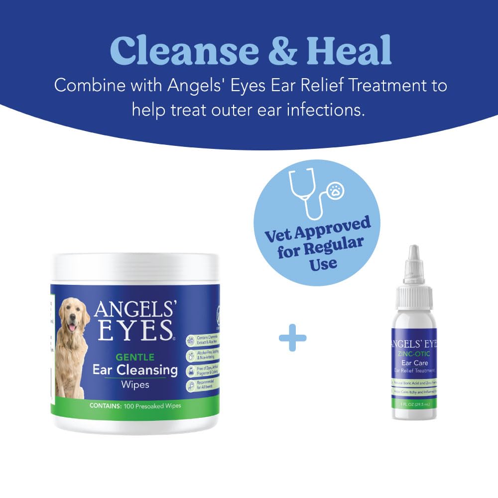 ANGELS' EYES lingettes peau sensible et irritations réduites pour les oreilles.