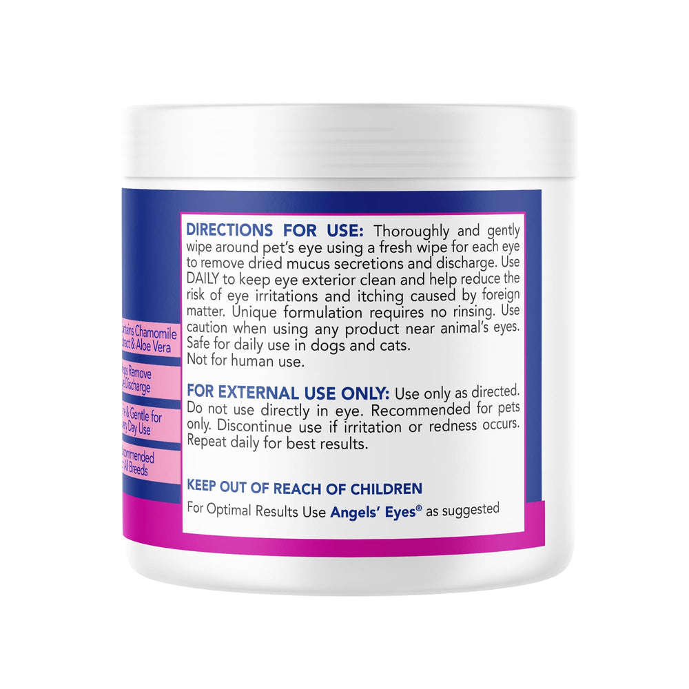 ANGELS' EYES Lingettes douces, idéales pour nettoyer les yeux sensibles.