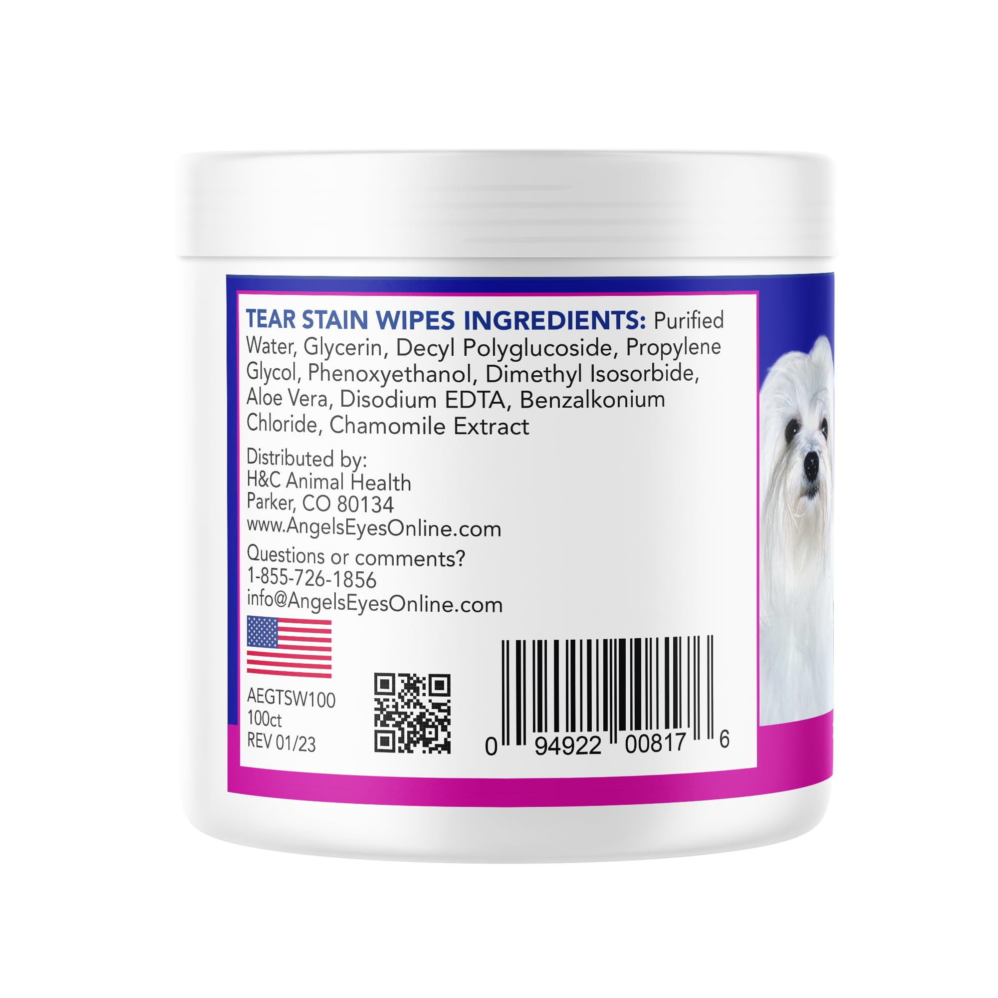 ANGELS' EYES Pack 100 lingettes, solution pratique pour soins oculaires.