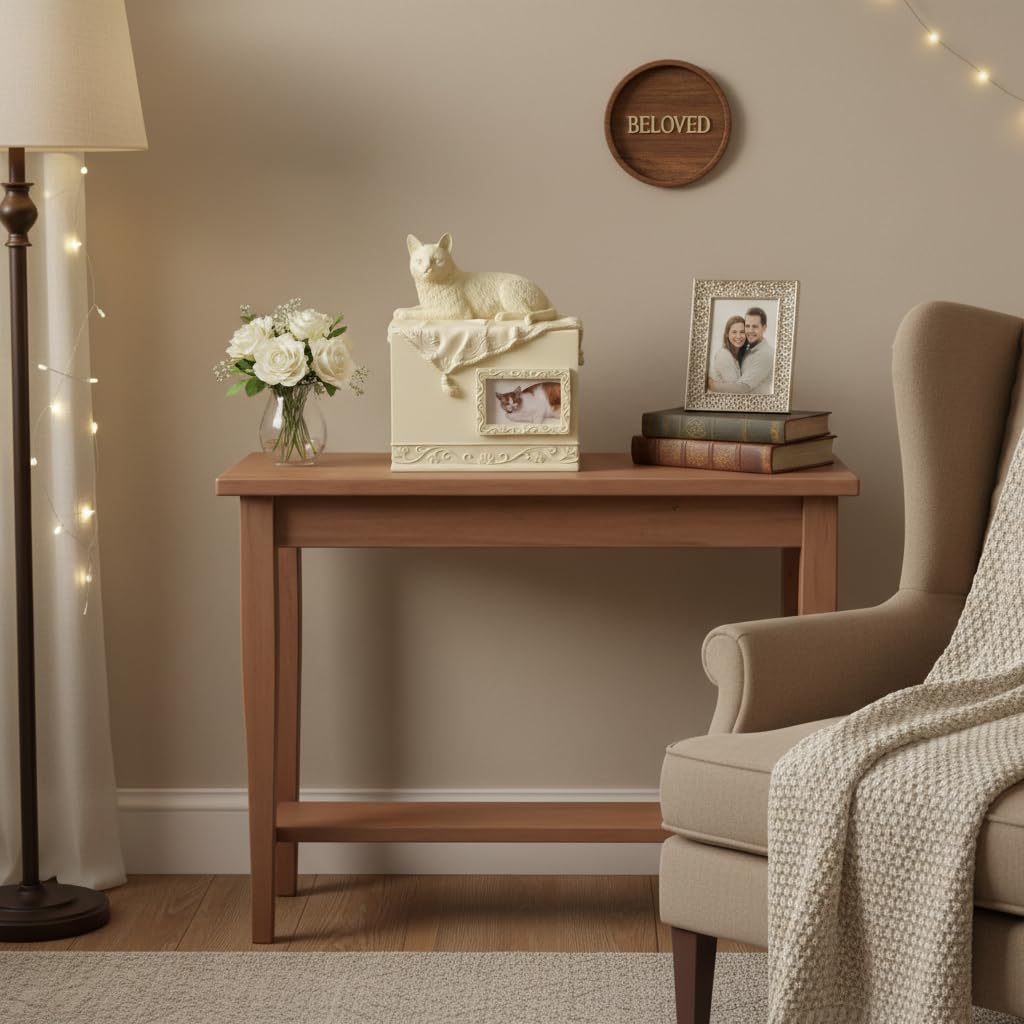 AngelStar Comfy Hour urn porcelaine brun, hauteur 7,75 po pour un display discret