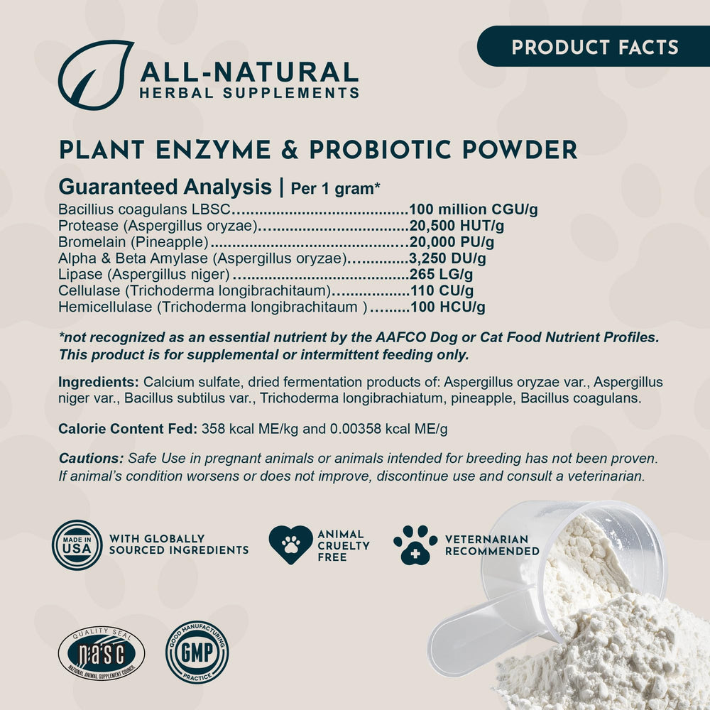 Animal Essentials cuillère-doseuse poudre digestible végétale, pratique et naturelle.