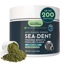 Sea-Dent d'Animal Essentials, poudre dentaire, réduction possible de la plaque.