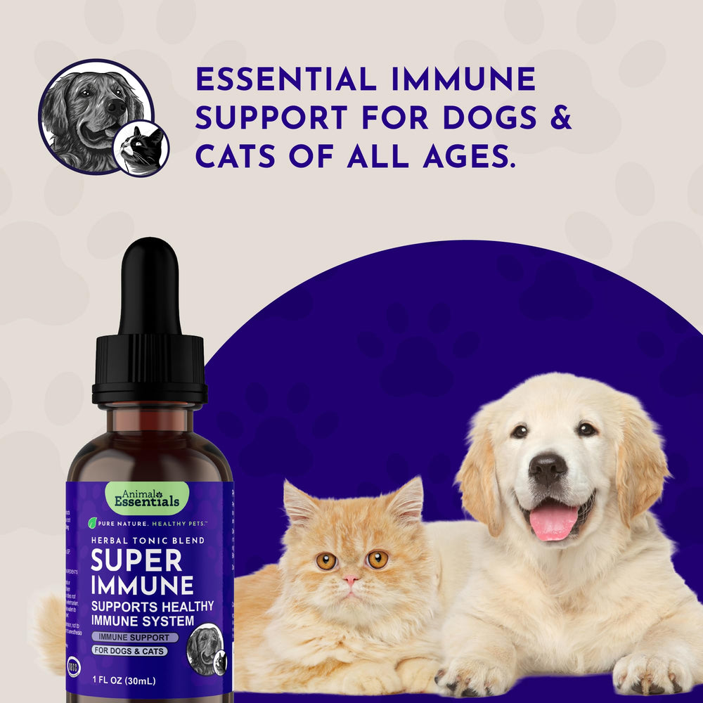 Animal Essentials Super Immune – echinacee-bio visible dans la formule.