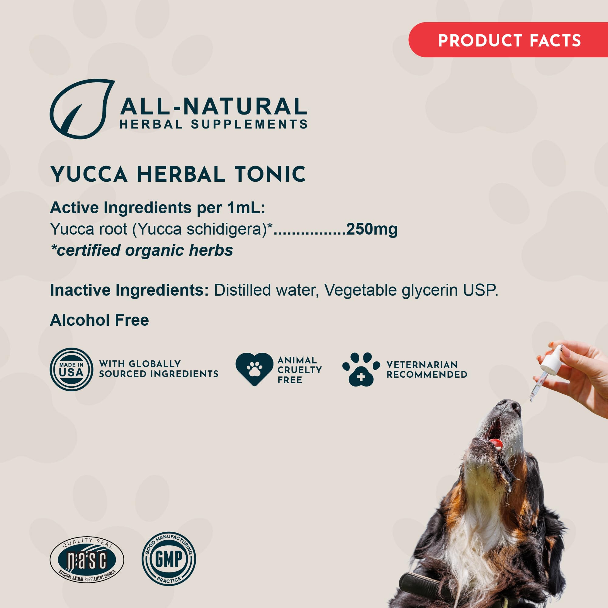 Yucca certifiée biologique par Animal Essentials.