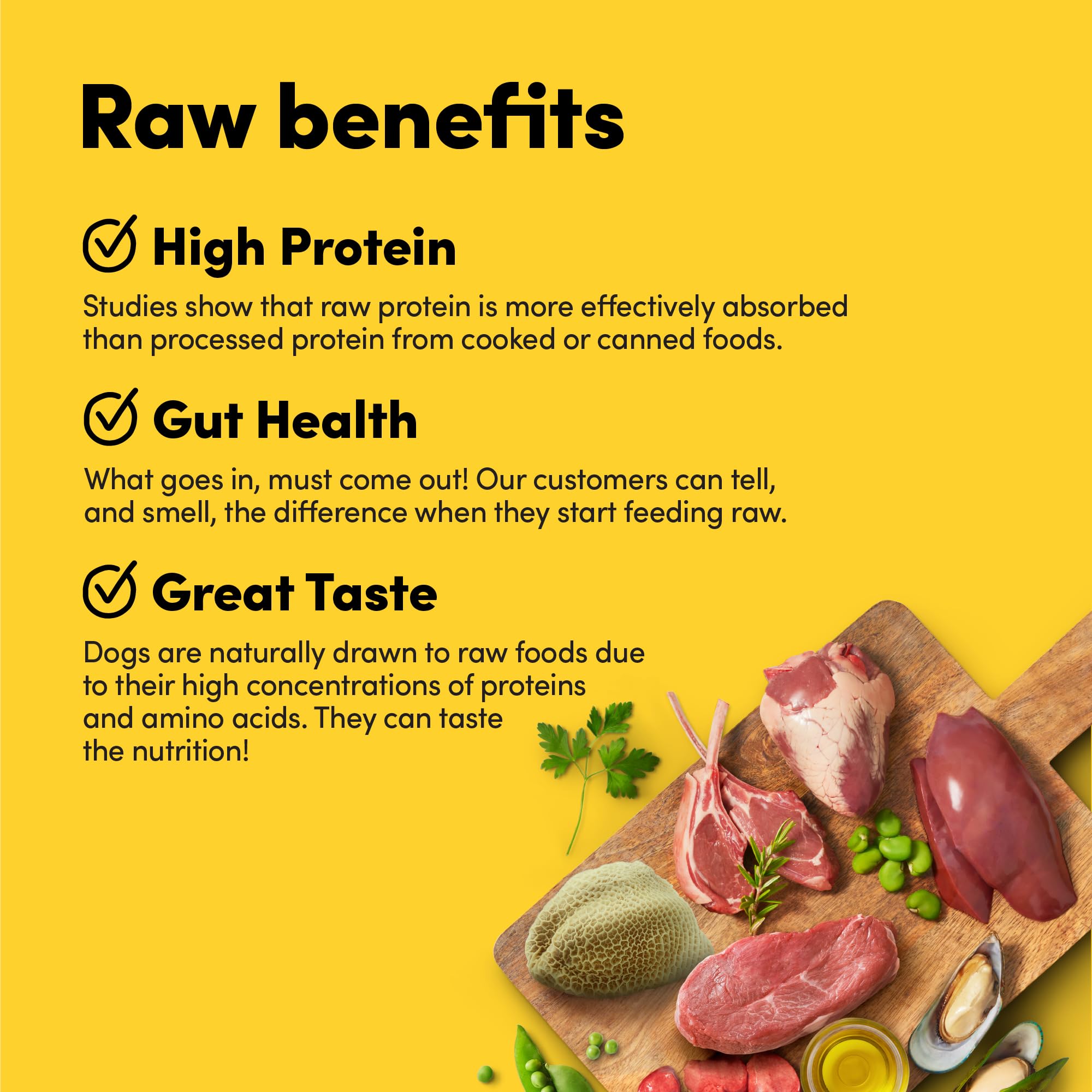 Ingrédients agneau et organes dans RawMix50, source naturelle de protéines.