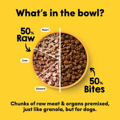 Animals Like Us RawMix50 – coeur-poulet-seche : riche en protéines pour énergie quotidienne.