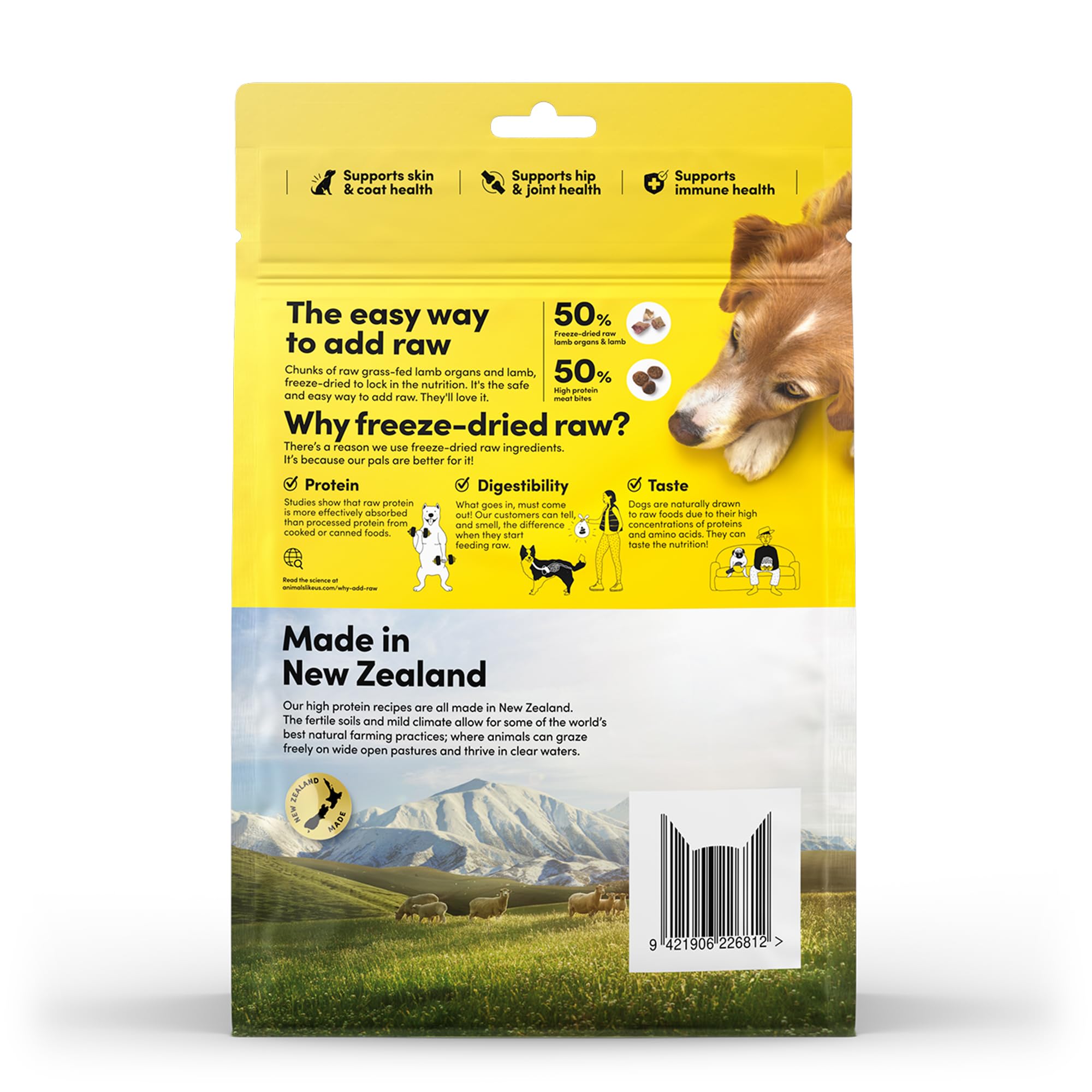 Animals Like Us RawMix50 croquettes incluses, repas complet en un seul bol.