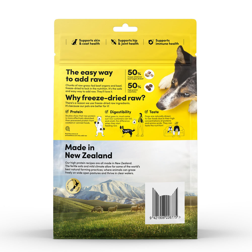 Animals Like Us RawMix50 – Emballage de 340 g prêt à servir.