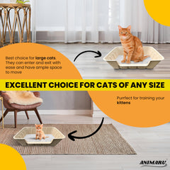 Animaru boîte litière jetable utilisable comme plateau-liner polyvalent.