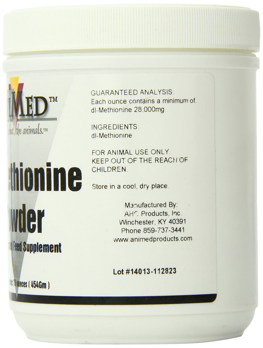 AniMed Dl-Methionine Pure pour chevaux — doseur inclus pour un dosage précis.