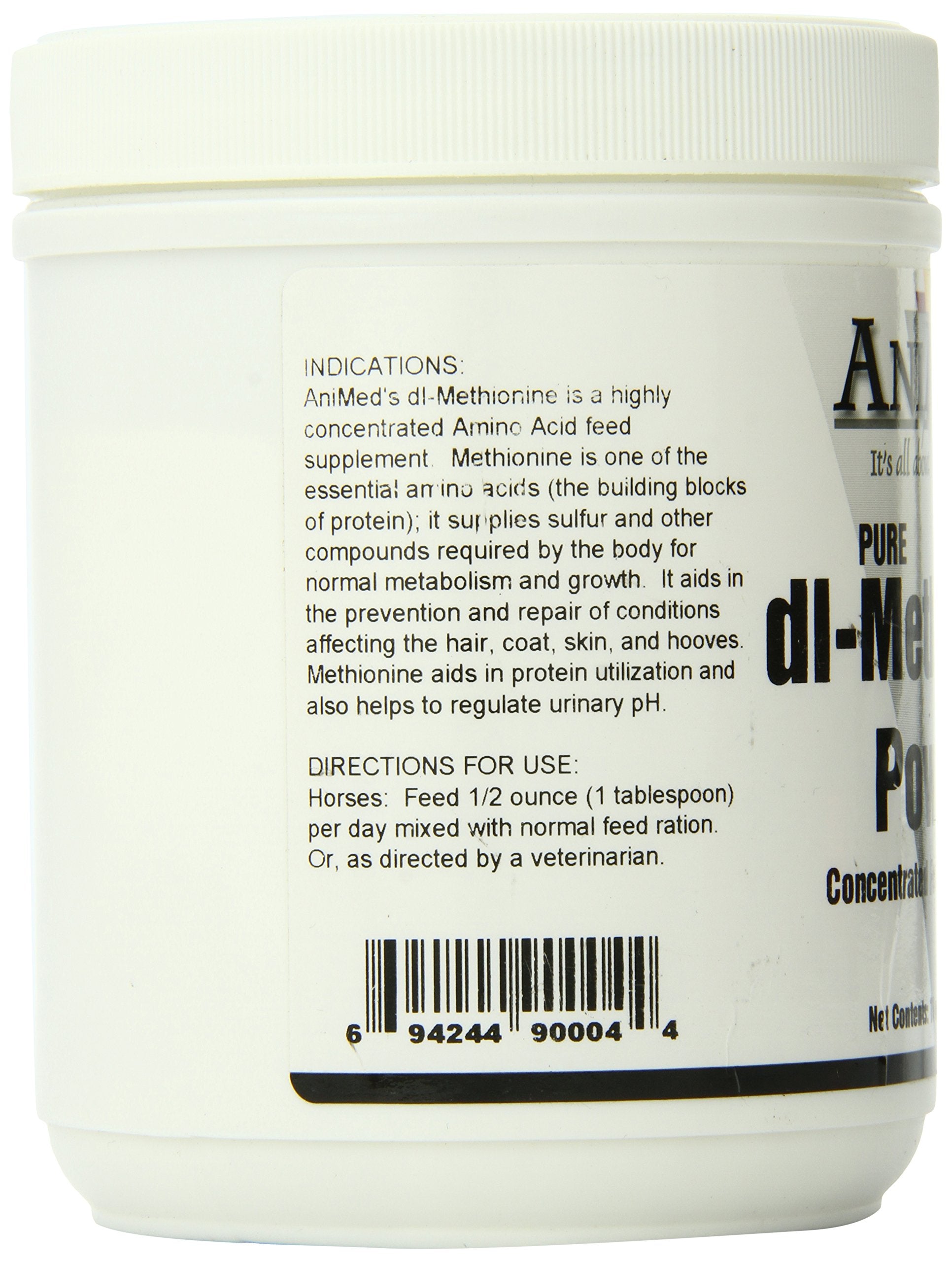 AniMed Dl-Methionine Pure pour chevaux — pelage brillant et peau saine.