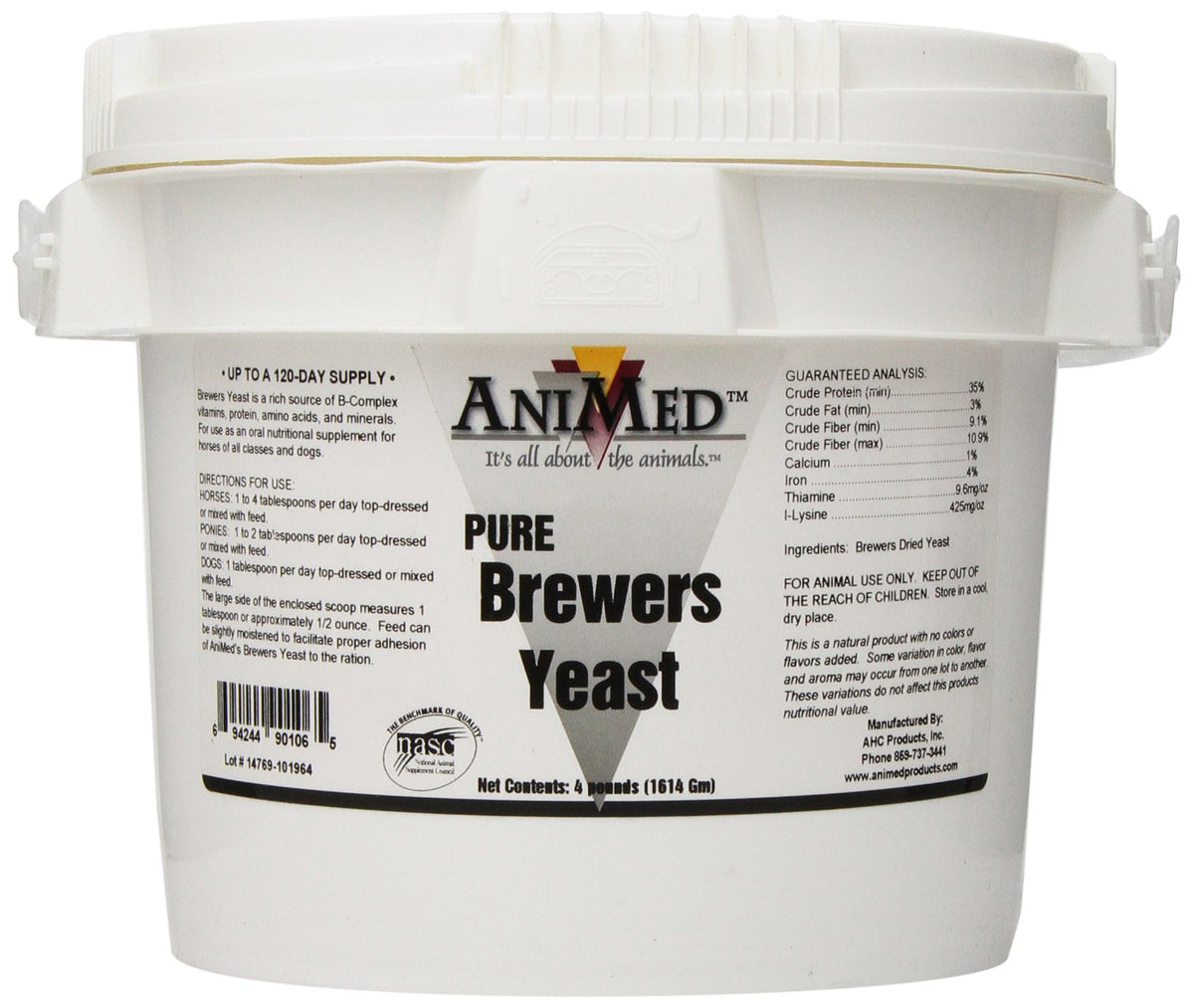 ANIMED levure de bière cheval – sachet prêt à être intégré au repas quotidien.
