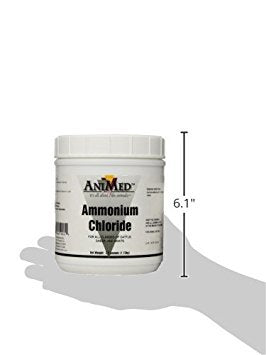 ANIMED poudre chlorure d'ammonium pour chiens et chats, usage quotidien et en traitement possible.