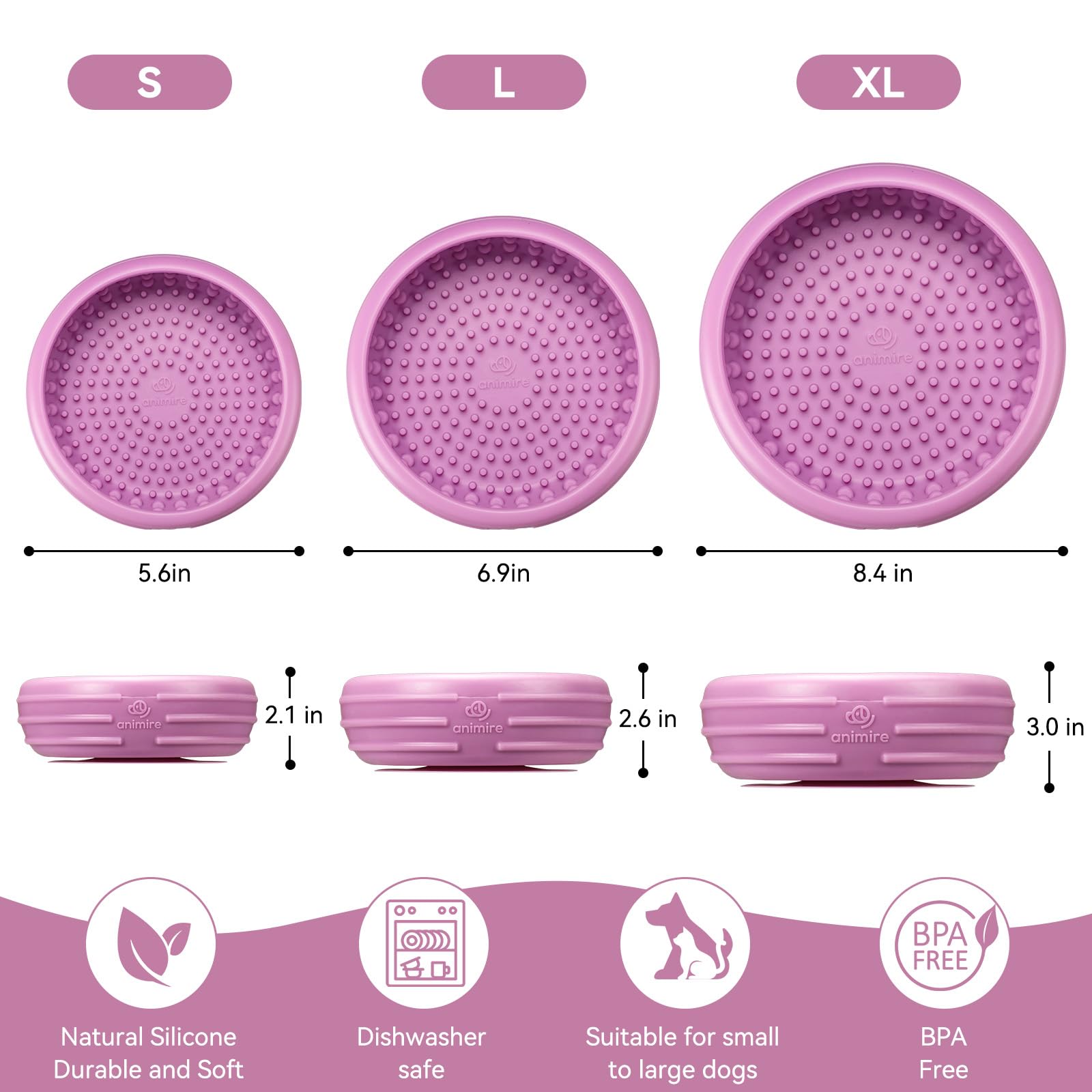 Animire bol lick compatible lave-vaisselle pour un nettoyage rapide.