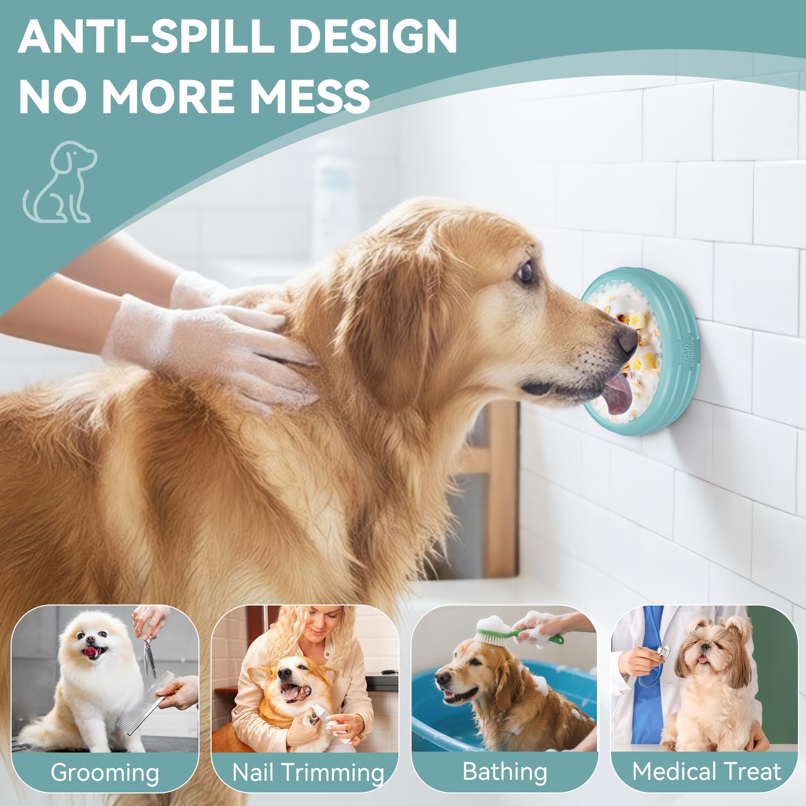 Animire design anti-mess: bol léchage qui reste en place.