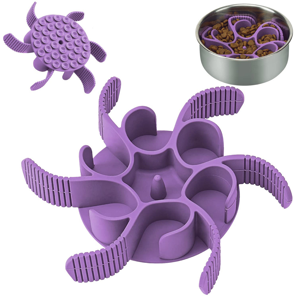 Anipaw bol lent spirale en silicone pour ralentir l alimentation lors des repas canins.