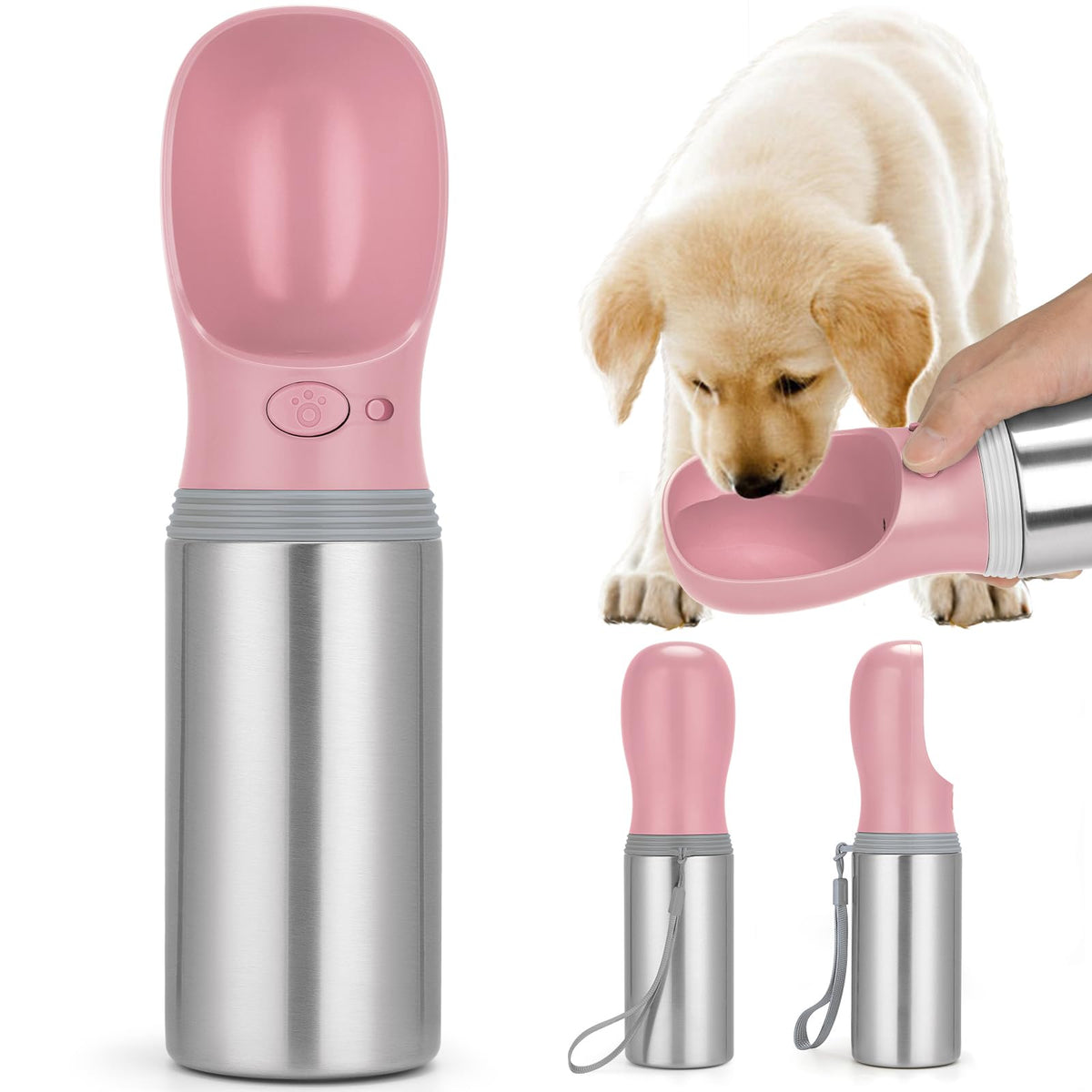 Anipaw bouteille eau chien 14oz, hydratation pratique lors des promenades.