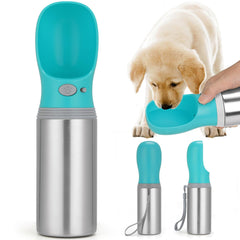 Anipaw bouteille d'eau portable pour chien, vue avant, idéale en voyage