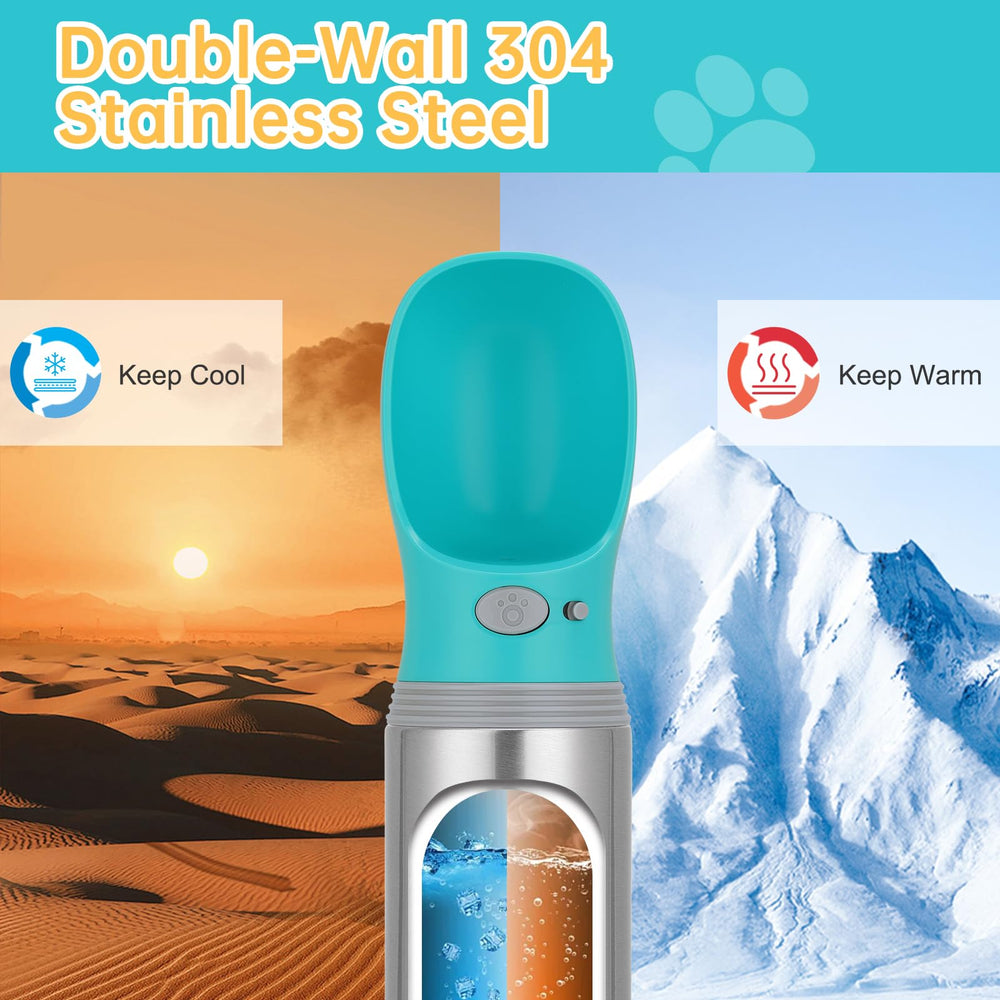Anipaw bouteille d'eau portable pour chien, étanchéité démontrée par joint en silicone