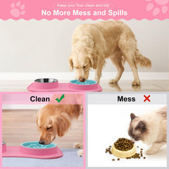 Anipaw ensemble 3-en-1 grossissement montre le systeme d alimentation lente.