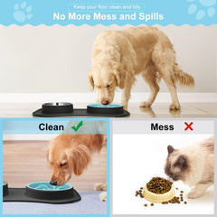 Anipaw ensemble composants 3-en-1 : ensemble pratique pour nourrir et hydrater.