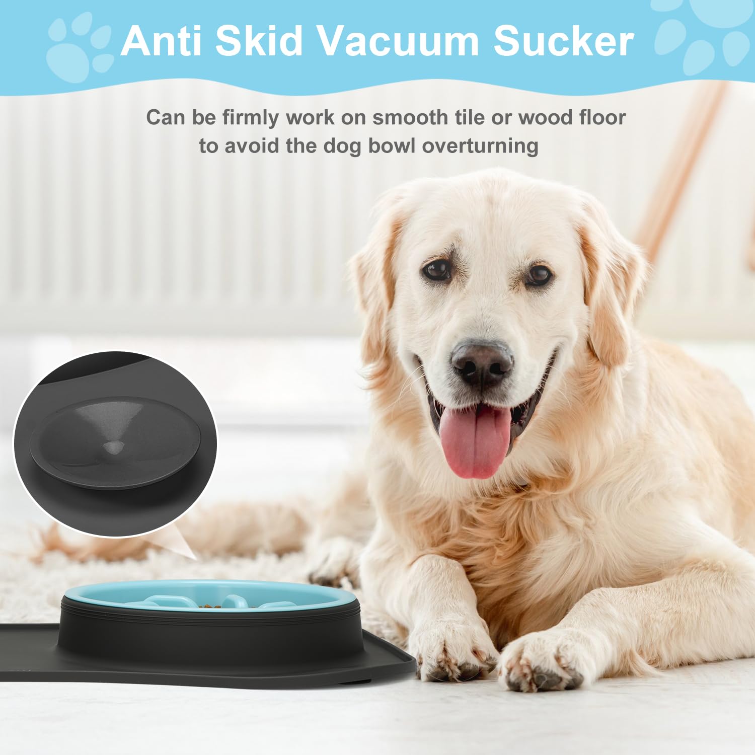 Anipaw tapis silicone antiglisse ventouses : tapis stable évitant les dérapages.