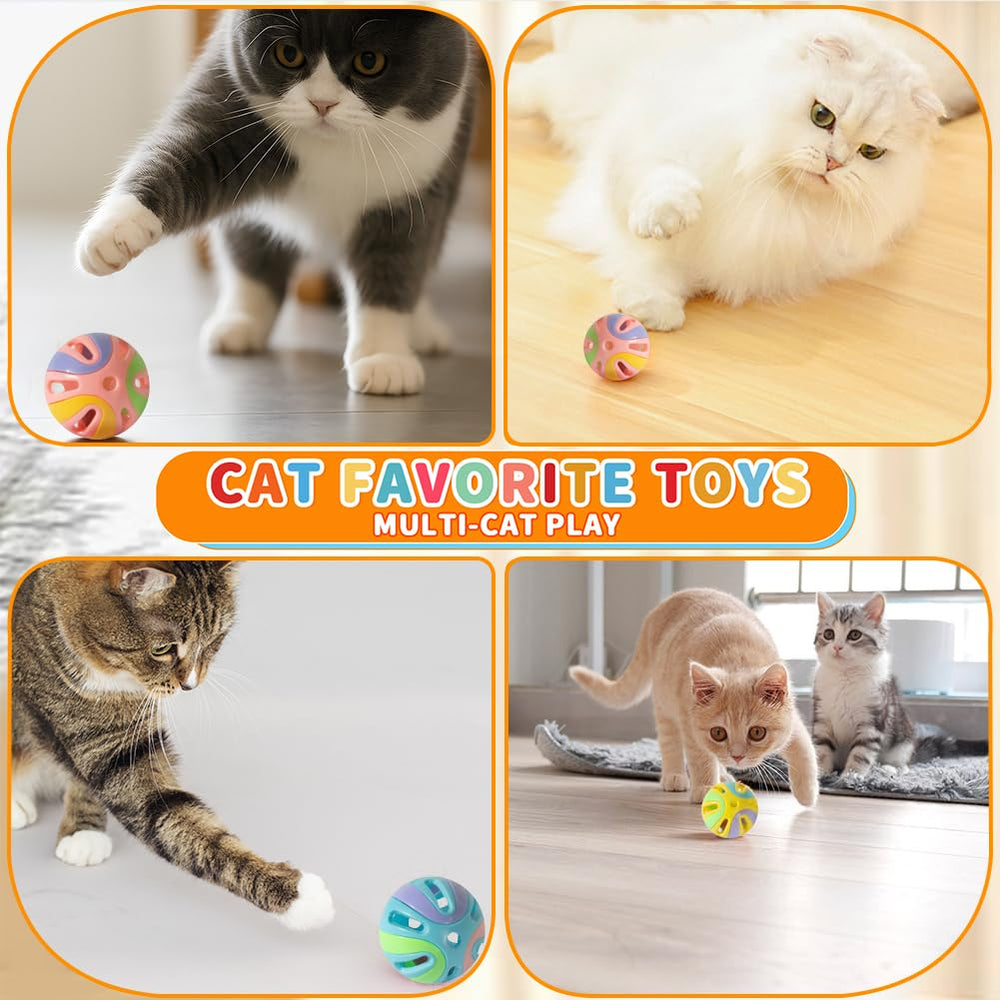ANJOBIBI ensemble de 6 balles: variété de couleurs pour stimuler la curiosité du chat.