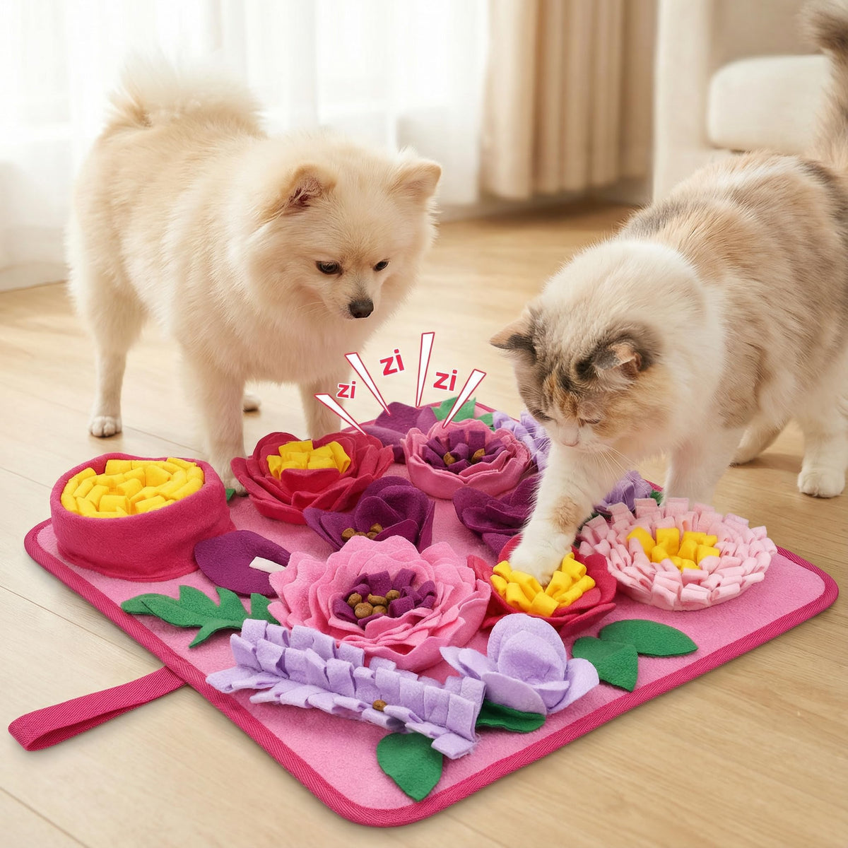 Ankilo Snuffle Mat : cache-traits pour petits chiens, stimule l’instinct de recherche.