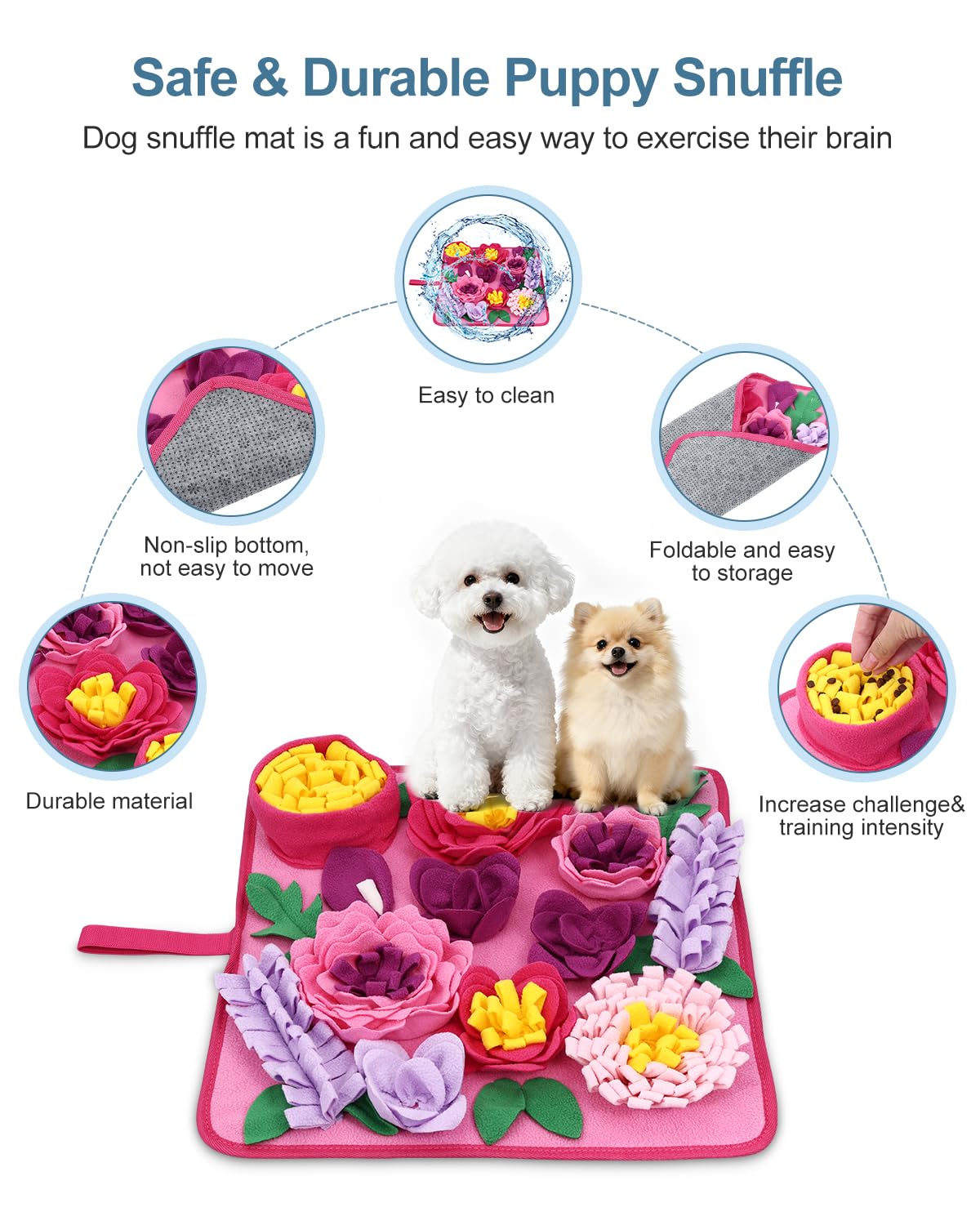 Ankilo Snuffle Mat : éveil mental pour petits et moyens chiens et chats.