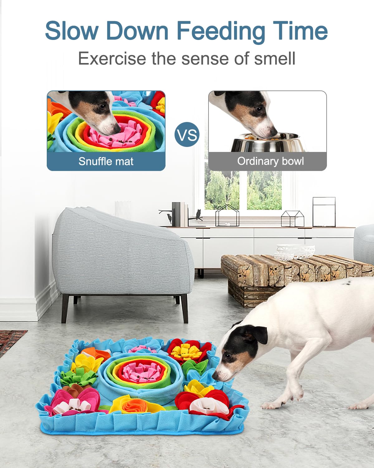 Ankilo tapis-snuffle chien feutre doux protège le nez pendant le jeu.