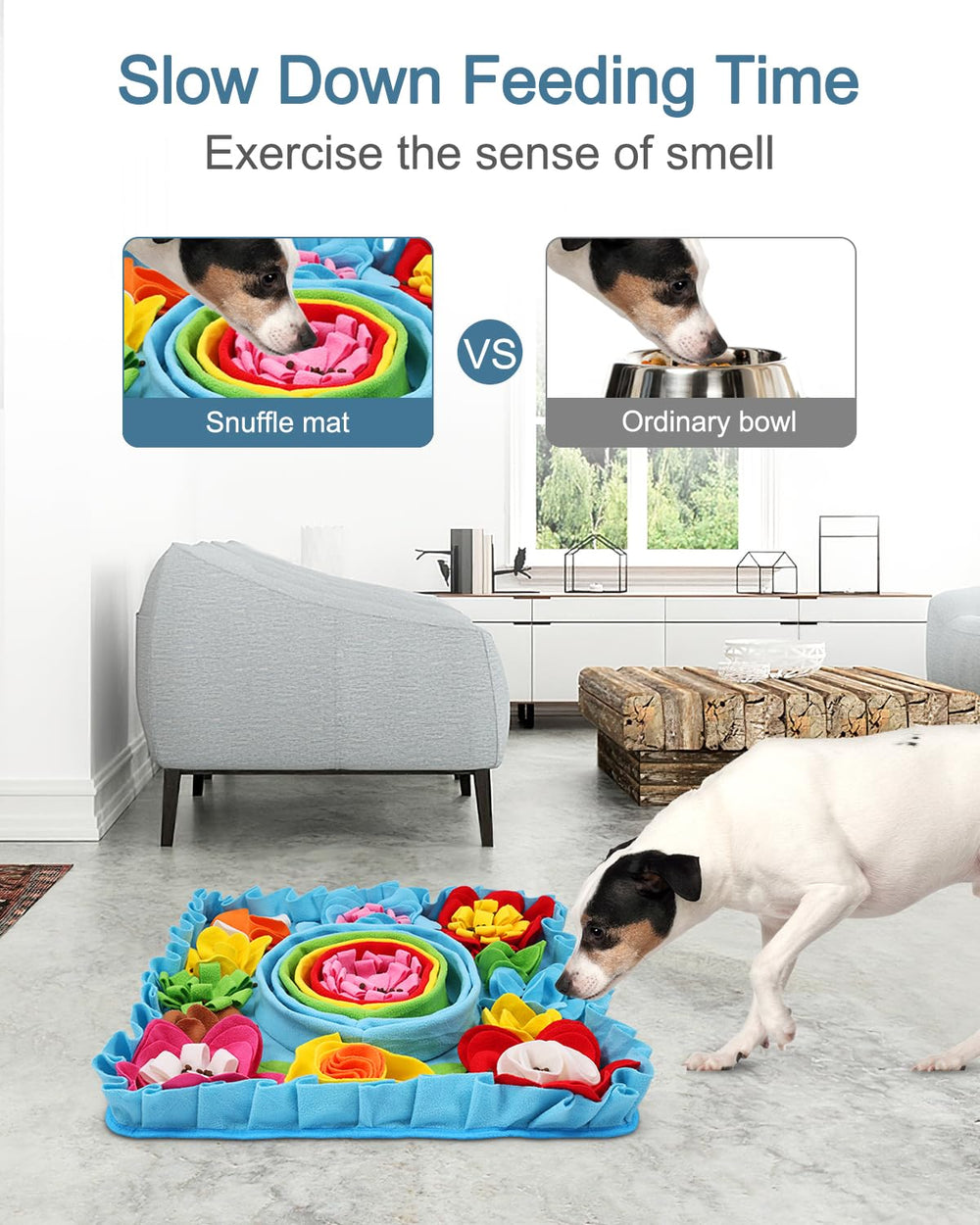 Ankilo tapis-snuffle chien feutre doux protège le nez pendant le jeu.